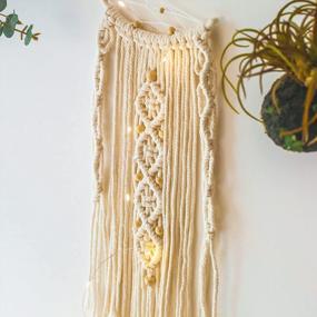 img 1 attached to Bohemian Moon Dream Catcher: Perfect Birthday Gift For Grandma And Home Decor Accent, Also Ideal As Room Decor And Dreamcatcher