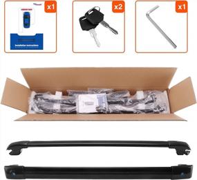 img 3 attached to MotorFansClub Roof Rack Cross Bars For Jeep Cherokee 2014-2019 | Aluminum Cargo Luggage Rail (Not Compatible With Grand Cherokee)