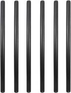 geilspace pre-cut black metal pipe - 6 pack for industrial diy shelving: fits standard half inch threaded pipes & fittings (1/2" × 18", black) logo