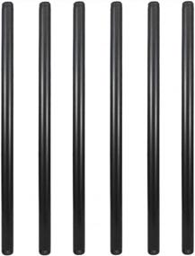 img 4 attached to GeilSpace Pre-Cut Black Metal Pipe - 6 Pack For Industrial DIY Shelving: Fits Standard Half Inch Threaded Pipes & Fittings (1/2" × 18", Black)