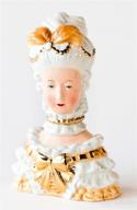 🗼 ceramic marie antoinette salt and pepper shaker set in gift box logo