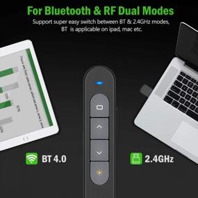 img 3 attached to 🦖 DinoFire Bluetooth Green Light USB Rechargeable Remote: Powerpoint Clicker Dual Mode Presenter for Mac/PC with Hyperlink and Slide Advancer