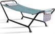 relax in style: sorbus premium hammock bed with stand, pillow, and storage pockets for year-round outdoor comfort and durability logo