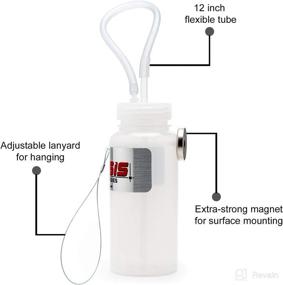 img 3 attached to 💨 GENESIS All-in-One Single User Dual-Mount Brake Bleeder Bottle with a 16 lb. Powerful Magnet Mount, Stainless Steel Cable Mount, and 12 Inch Fluid Tube