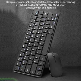 img 1 attached to Effortlessly Efficient: 2.4Ghz Wireless Keyboard Mouse Kit With Ergonomic Design And No-Noise Mouse For Seamless PC Navigation