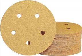 img 3 attached to Mirka 5-Inch 5-Hole 80 Grit Dustless Hook & Loop Sanding Discs - 50 Pack