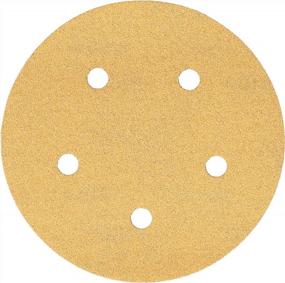 img 2 attached to Mirka 5-Inch 5-Hole 80 Grit Dustless Hook & Loop Sanding Discs - 50 Pack