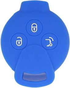 img 2 attached to SEGADEN Silicone Cover Protector Case Holder Skin Jacket Compatible With MERCEDES BENZ SMART Fortwo 3 Button Remote Key Fob CV4953 Deep Blue