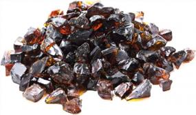 img 4 attached to 10Lb High Luster Amber Crushed Fire Glass For Natural Or Propane Fire Features, Landscaping, And Fireplaces By Mr. Fireglass