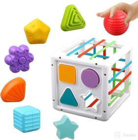 img 4 attached to Baby Sensory Shape Sorter Blocks