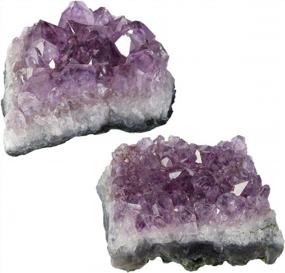 img 3 attached to Natural Amethyst Crystal Cluster Specimen Stone For Healing, Reiki, Home Decor - Mookaitedecor (0.1-0.2Lb)