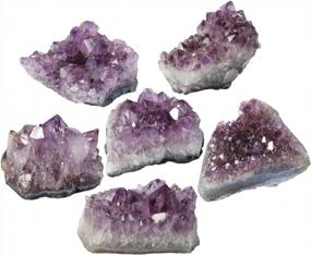 img 1 attached to Natural Amethyst Crystal Cluster Specimen Stone For Healing, Reiki, Home Decor - Mookaitedecor (0.1-0.2Lb)