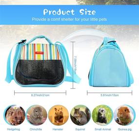 img 3 attached to 🐹 Portable Breathable Guinea Pig Carrier Bag - Ideal for Hedgehogs, Squirrels, Chinchillas, and Similar Sized Animals - Rypet Product