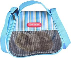 img 4 attached to 🐹 Portable Breathable Guinea Pig Carrier Bag - Ideal for Hedgehogs, Squirrels, Chinchillas, and Similar Sized Animals - Rypet Product