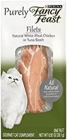 img 3 attached to Fancy Feast Purely Filets Cat Food Topper - Natural, Chicken in Tuna Broth, 0.92 OZ, Single Pack