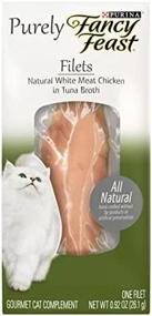 img 2 attached to Fancy Feast Purely Filets Cat Food Topper - Natural, Chicken in Tuna Broth, 0.92 OZ, Single Pack