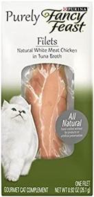 img 4 attached to Fancy Feast Purely Filets Cat Food Topper - Natural, Chicken in Tuna Broth, 0.92 OZ, Single Pack