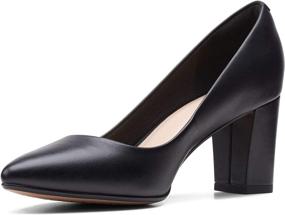 img 4 attached to 👠 Stylish and Sophisticated: Clarks Womens Aubrie Black Leather Women's Pumps – A Must-Have for Every Fashionista