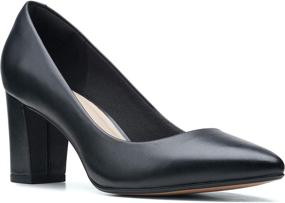 img 2 attached to 👠 Stylish and Sophisticated: Clarks Womens Aubrie Black Leather Women's Pumps – A Must-Have for Every Fashionista
