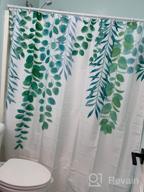 img 1 attached to Tropical Palm Tree Shower Curtain With Green Leaf Design - Botanical Nature Bathroom Decor Set, Includes 12 Hooks – Sage Shower Curtain For Bathrooms, 72" X 72" Inches review by Faliere Jorge