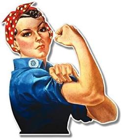 img 1 attached to 👩 Empower Your Everyday: AK Wall Art Rosie The Riveter Vinyl Feminist Sticker - Perfect for Your Car, Phone, or Helmet - Choose Your Ideal Size