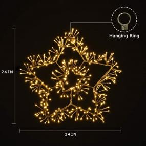 img 3 attached to LIGHTSHARE 24Inch 320 Led Christmas Star Light,Twinkle Lights, Warm White, Plug In For Home Garden Decoration,Winter,Wedding,Birthday,Thanksgiving,Holiday,Party Decoration,Gold