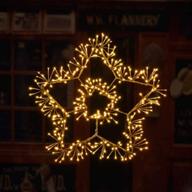 lightshare 24inch 320 led christmas star light, мерцающие огни, теплый белый, подключаемый модуль для украшения домашнего сада, зимы, свадьбы, дня рождения, дня благодарения, праздника, украшения для вечеринки, золота логотип