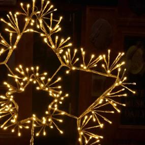 img 1 attached to LIGHTSHARE 24Inch 320 Led Christmas Star Light,Twinkle Lights, Warm White, Plug In For Home Garden Decoration,Winter,Wedding,Birthday,Thanksgiving,Holiday,Party Decoration,Gold