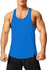 img 2 attached to Men'S Y Back Stringer Tank Top 3 Pack For Bodybuilding, Workout, Running, Beach & Gym