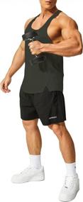 img 1 attached to Men'S Y Back Stringer Tank Top 3 Pack For Bodybuilding, Workout, Running, Beach & Gym