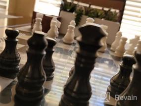img 8 attached to Handmade Marble Chess Set With Oceanic Theme And Antique 32 Figures - Fits 16-20 Inch Boards