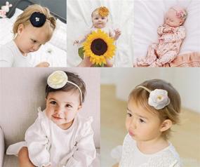 img 2 attached to 🐳 Whales Clouds Baby Headbands: 10 Pack Handmade Nylon Hair Bands with Flower Bows for Girls, Perfect Hair Accessories Gift Set for Newborns, Infants, and Toddlers