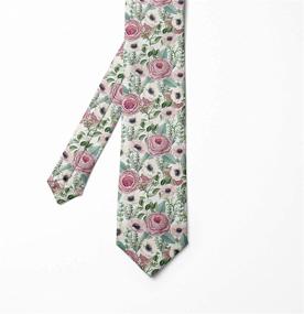 img 3 attached to 🌵 Men's Green Cactus Flowers Necktie - Ambesonne Accessories for a Stylish Look