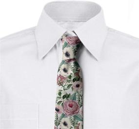 img 2 attached to 🌵 Men's Green Cactus Flowers Necktie - Ambesonne Accessories for a Stylish Look