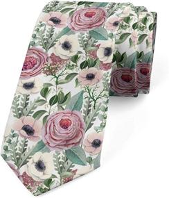 img 4 attached to 🌵 Men's Green Cactus Flowers Necktie - Ambesonne Accessories for a Stylish Look