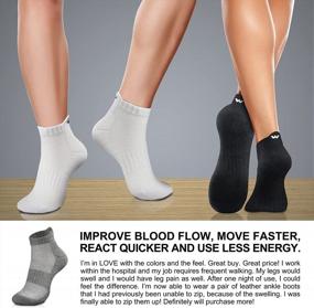img 3 attached to Компрессионные носки для женщин и мужчин - поддержка кровообращения 15-20 мм рт. ст. Идеально подходят для занятий спортом, бега, езды на велосипеде и беременности от CHARMKING