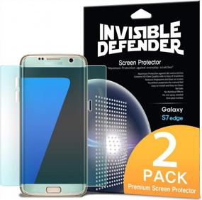img 4 attached to Ringke Screen Protector Compatible With Galaxy S7 Edge Invisible Defender Full Coverage (2-Pack) Edge To Edge Curved Side Coverage Case Compatible Super Thin HD Clearness Film