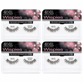 img 3 attached to Pack Of 4 Ardell Wispies Black False Eyelashes For Enhanced Eye Glamour