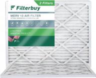 filterbuy 10x14x1 воздушный фильтр merv 13 optimal defense (2 шт.), сменные гофрированные воздушные фильтры для печей переменного тока hvac (фактический размер: 9,50 x 13,50 x 0,75 дюйма) логотип