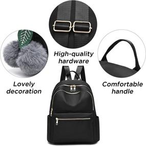 img 3 attached to Nylon Travel School Women's Handbags & Wallets - Fashion Backpacks for Women