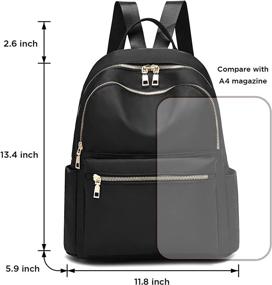 img 2 attached to Nylon Travel School Women's Handbags & Wallets - Fashion Backpacks for Women