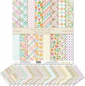 img 4 attached to Pattern Paper Pack - Easter Fun - Scrapbook Premium Specialty Paper Single-Sided 12"X12" Collection Includes 16 Sheets - By Miss Kate Cuttables