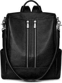 img 4 attached to S ZONE Genuine Leather Backpack Shoulder Women's Handbags & Wallets ~ Fashion Backpacks