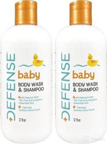 img 3 attached to 🧴 Defense Soap Baby Body Wash Moisturizer & Shampoo - Citrus Tea Tree Eucalyptus Jojoba Aloe Vera - Olive Coconut Oil (2 Pack)