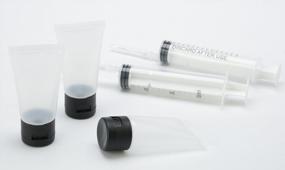 img 2 attached to Convenient And Safe Travel Companion: Set Of 50 BPA-Free Clear Plastic Bottles With Flip Cap And Injector Syringes
