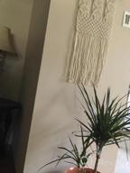 img 1 attached to Boho Chic Handmade Macrame Tapestry Wall Hanging For Stylish Home Décor - Perfect For Living Room, Bedroom, Nursery And More! review by Amanda Kathol
