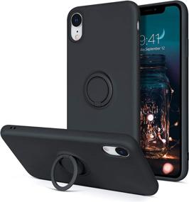 img 4 attached to 📱 BENTOBEN iPhone XR Case: Slim Silicone, 360°Ring Holder, Magnetic Car Mount - Black