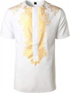 unleash your style with lucmatton's metallic gold dashiki shirt for men logo
