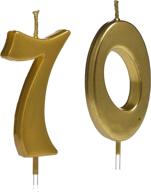 ✨ sparkle and shine with qj-solar glitter gold 70th birthday candles - number 70 cake topper for party decoration логотип