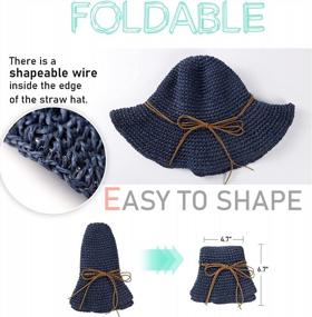 img 2 attached to Women'S UPF 50+ Crochet Summer Floppy Beach Hat - Foldable Straw Sun Hat With Wide Brim